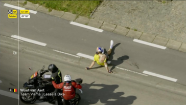 Wout van Aert after the horror crash